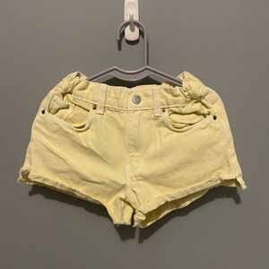 ZARA Kids | Yellow | MOM‎ FIT DENIM SHORTS 4-5